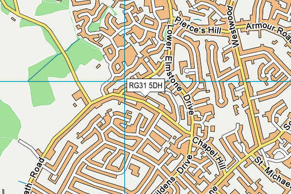 RG31 5DH map - OS VectorMap District (Ordnance Survey)