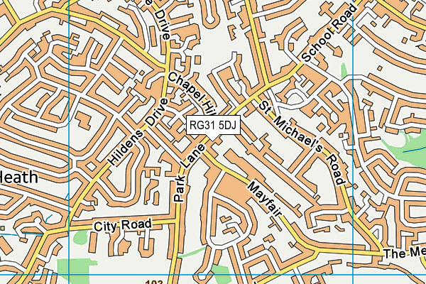 RG31 5DJ map - OS VectorMap District (Ordnance Survey)