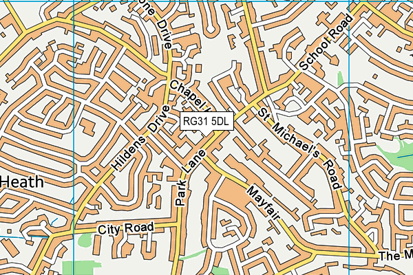 RG31 5DL map - OS VectorMap District (Ordnance Survey)