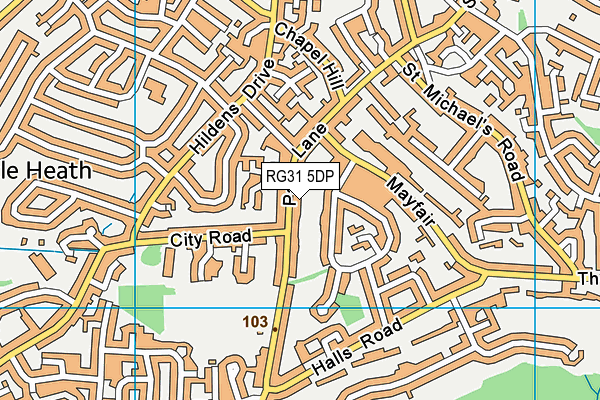 RG31 5DP map - OS VectorMap District (Ordnance Survey)