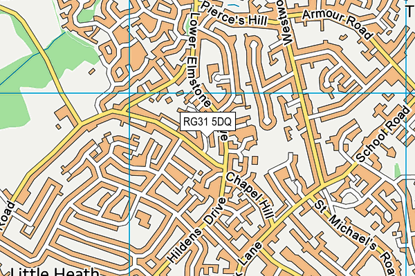 RG31 5DQ map - OS VectorMap District (Ordnance Survey)