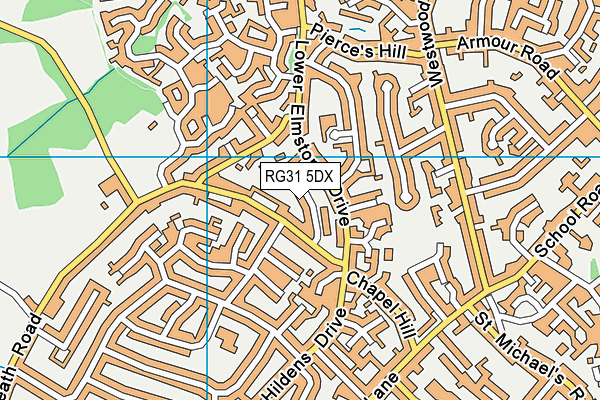 RG31 5DX map - OS VectorMap District (Ordnance Survey)