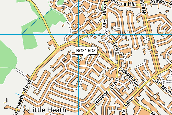 RG31 5DZ map - OS VectorMap District (Ordnance Survey)