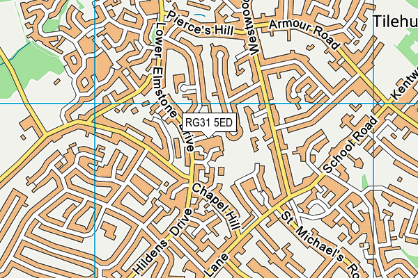 RG31 5ED map - OS VectorMap District (Ordnance Survey)