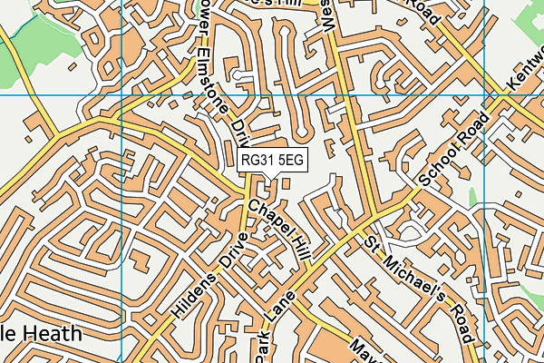 RG31 5EG map - OS VectorMap District (Ordnance Survey)