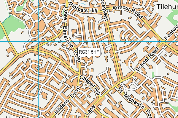 RG31 5HF map - OS VectorMap District (Ordnance Survey)