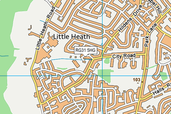 RG31 5HG map - OS VectorMap District (Ordnance Survey)