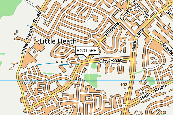 RG31 5HH map - OS VectorMap District (Ordnance Survey)