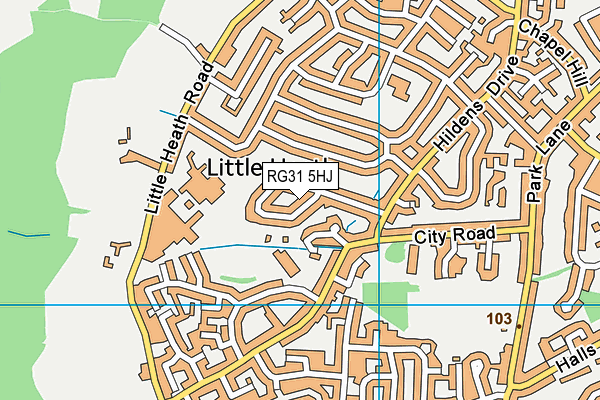 RG31 5HJ map - OS VectorMap District (Ordnance Survey)