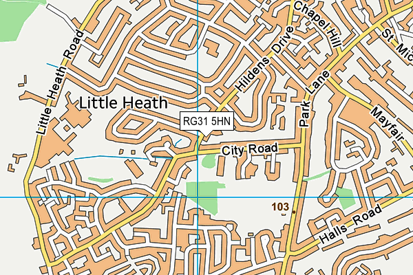 RG31 5HN map - OS VectorMap District (Ordnance Survey)