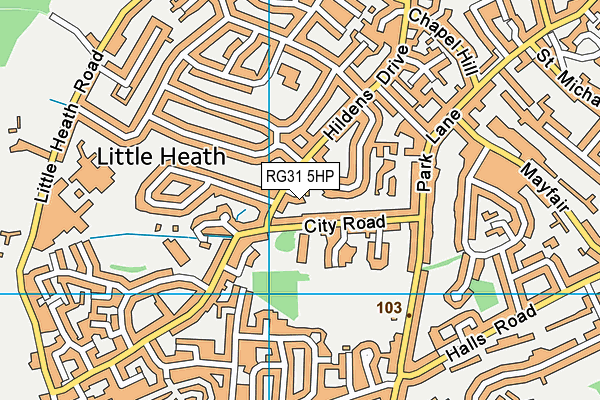 RG31 5HP map - OS VectorMap District (Ordnance Survey)