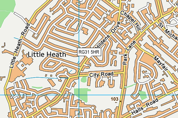 RG31 5HR map - OS VectorMap District (Ordnance Survey)