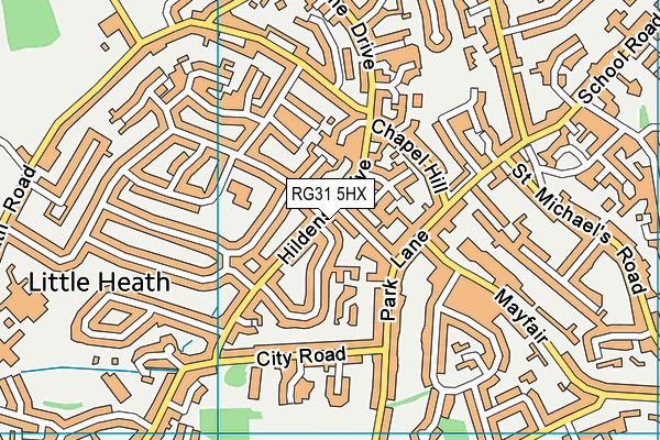 RG31 5HX map - OS VectorMap District (Ordnance Survey)