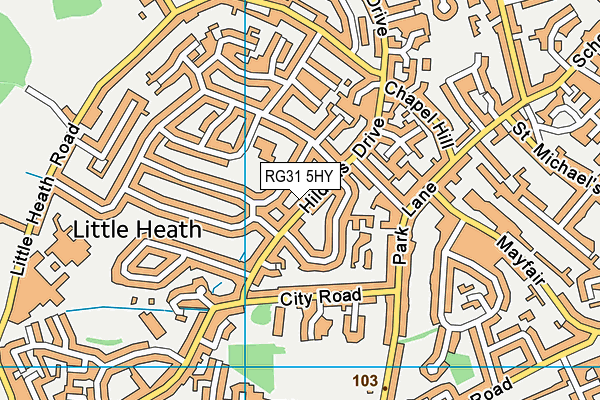 RG31 5HY map - OS VectorMap District (Ordnance Survey)