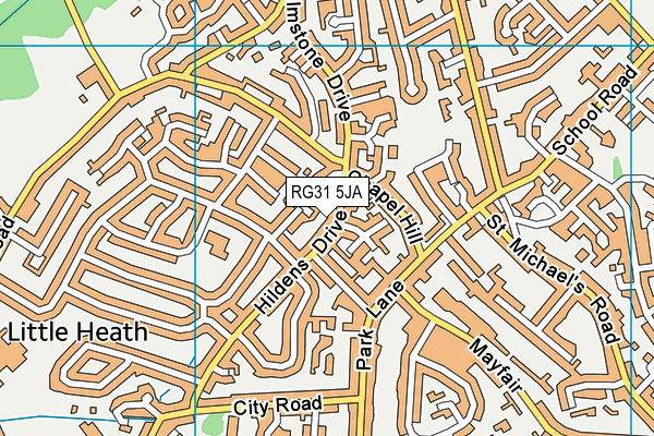 RG31 5JA map - OS VectorMap District (Ordnance Survey)