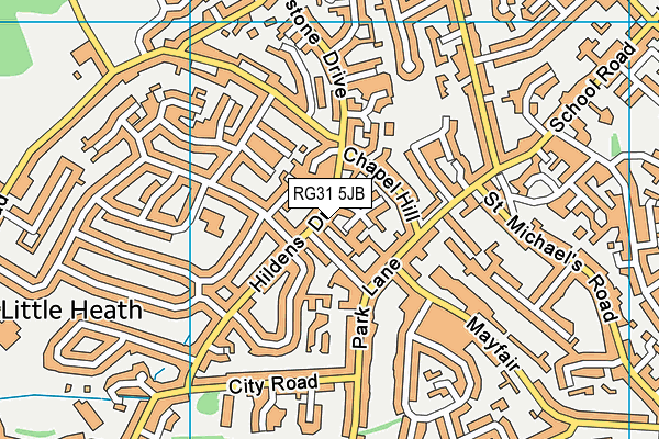 RG31 5JB map - OS VectorMap District (Ordnance Survey)