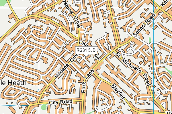 RG31 5JD map - OS VectorMap District (Ordnance Survey)
