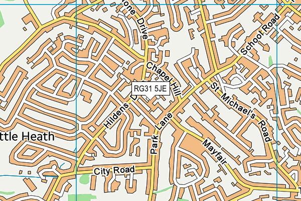 RG31 5JE map - OS VectorMap District (Ordnance Survey)