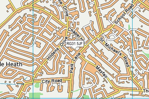 RG31 5JF map - OS VectorMap District (Ordnance Survey)