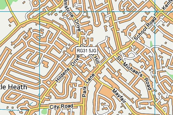 RG31 5JG map - OS VectorMap District (Ordnance Survey)