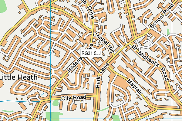 RG31 5JJ map - OS VectorMap District (Ordnance Survey)