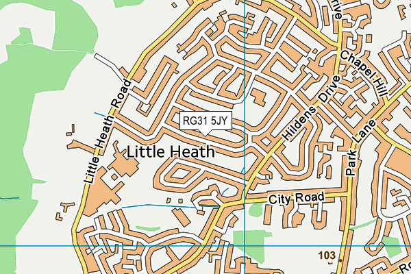 RG31 5JY map - OS VectorMap District (Ordnance Survey)