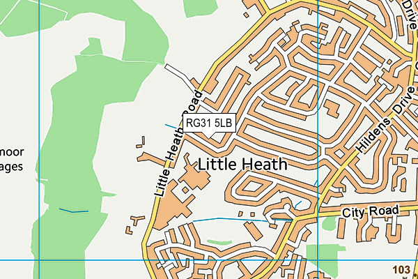 RG31 5LB map - OS VectorMap District (Ordnance Survey)