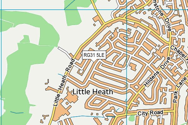 RG31 5LE map - OS VectorMap District (Ordnance Survey)