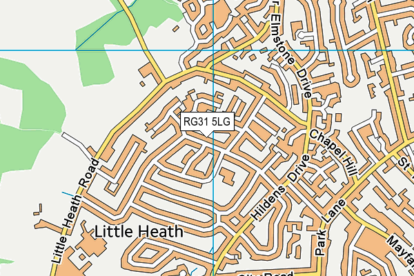 RG31 5LG map - OS VectorMap District (Ordnance Survey)