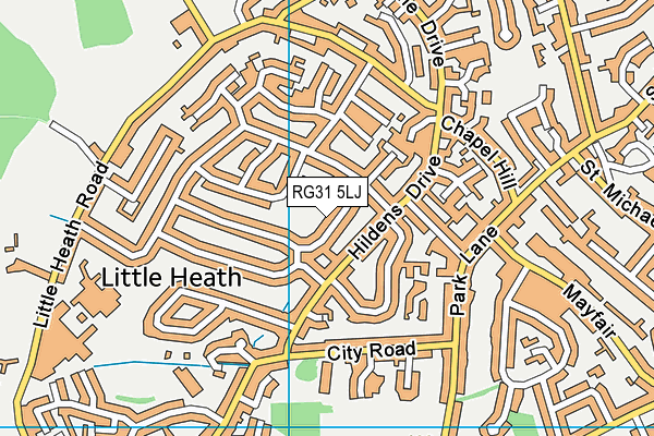 RG31 5LJ map - OS VectorMap District (Ordnance Survey)
