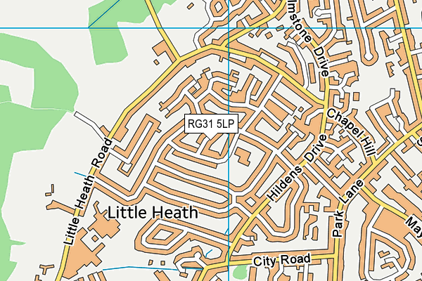 RG31 5LP map - OS VectorMap District (Ordnance Survey)