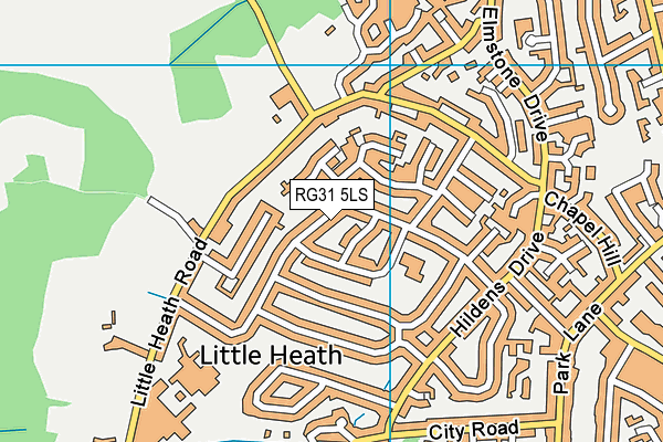 RG31 5LS map - OS VectorMap District (Ordnance Survey)