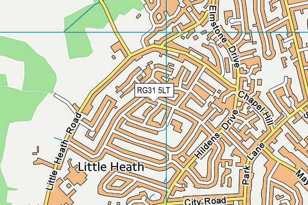 RG31 5LT map - OS VectorMap District (Ordnance Survey)