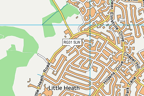 RG31 5LW map - OS VectorMap District (Ordnance Survey)