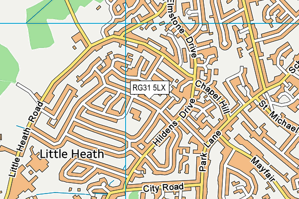 RG31 5LX map - OS VectorMap District (Ordnance Survey)