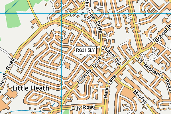 RG31 5LY map - OS VectorMap District (Ordnance Survey)