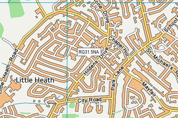 RG31 5NA map - OS VectorMap District (Ordnance Survey)