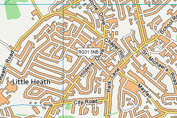 RG31 5NB map - OS VectorMap District (Ordnance Survey)