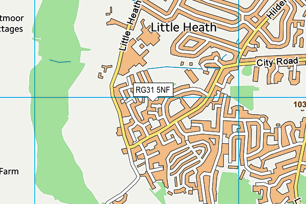 RG31 5NF map - OS VectorMap District (Ordnance Survey)