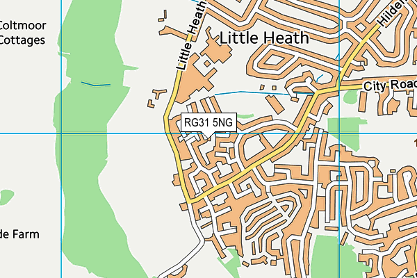 RG31 5NG map - OS VectorMap District (Ordnance Survey)