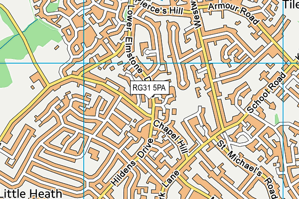 RG31 5PA map - OS VectorMap District (Ordnance Survey)