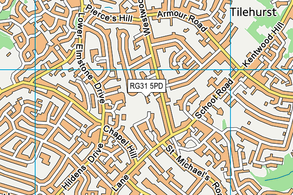 RG31 5PD map - OS VectorMap District (Ordnance Survey)