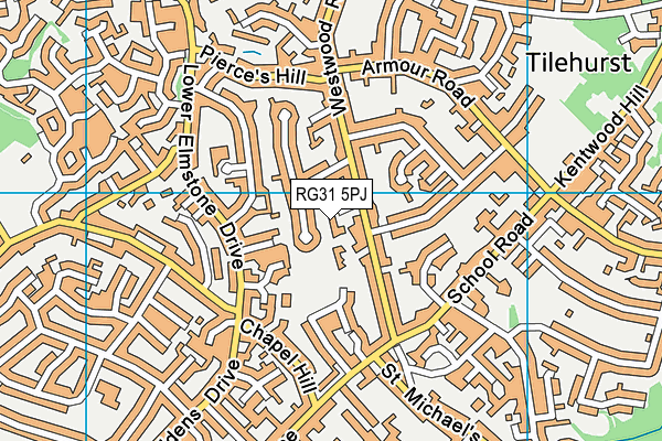 RG31 5PJ map - OS VectorMap District (Ordnance Survey)