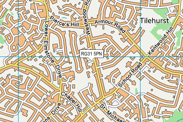 RG31 5PN map - OS VectorMap District (Ordnance Survey)