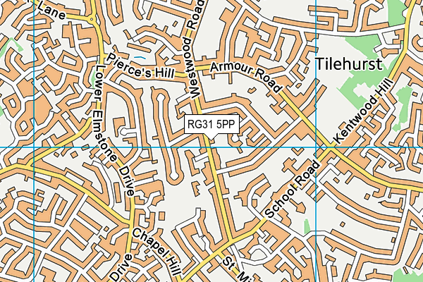 RG31 5PP map - OS VectorMap District (Ordnance Survey)