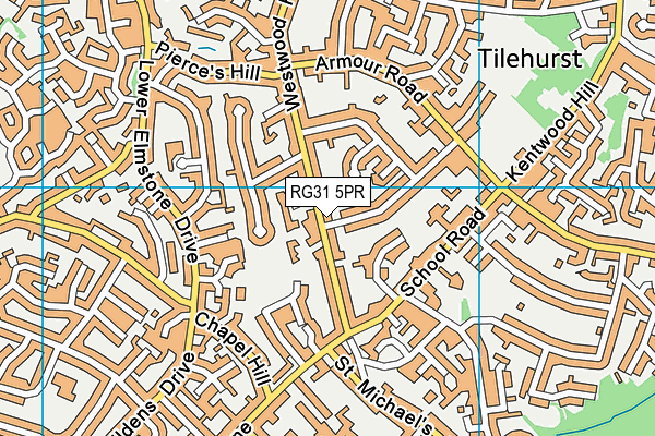 RG31 5PR map - OS VectorMap District (Ordnance Survey)