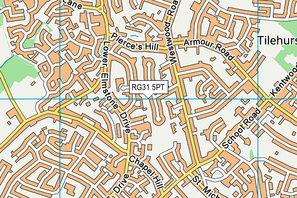 RG31 5PT map - OS VectorMap District (Ordnance Survey)