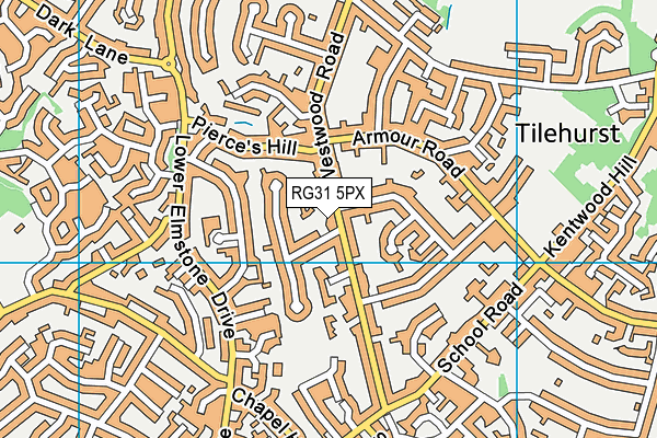 RG31 5PX map - OS VectorMap District (Ordnance Survey)