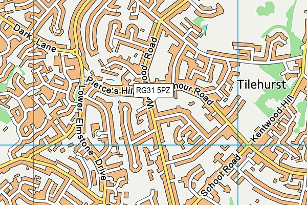 RG31 5PZ map - OS VectorMap District (Ordnance Survey)