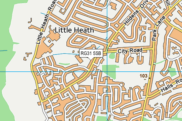 RG31 5SB map - OS VectorMap District (Ordnance Survey)